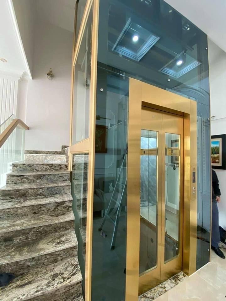 Luxury elevator installation in modern residential building